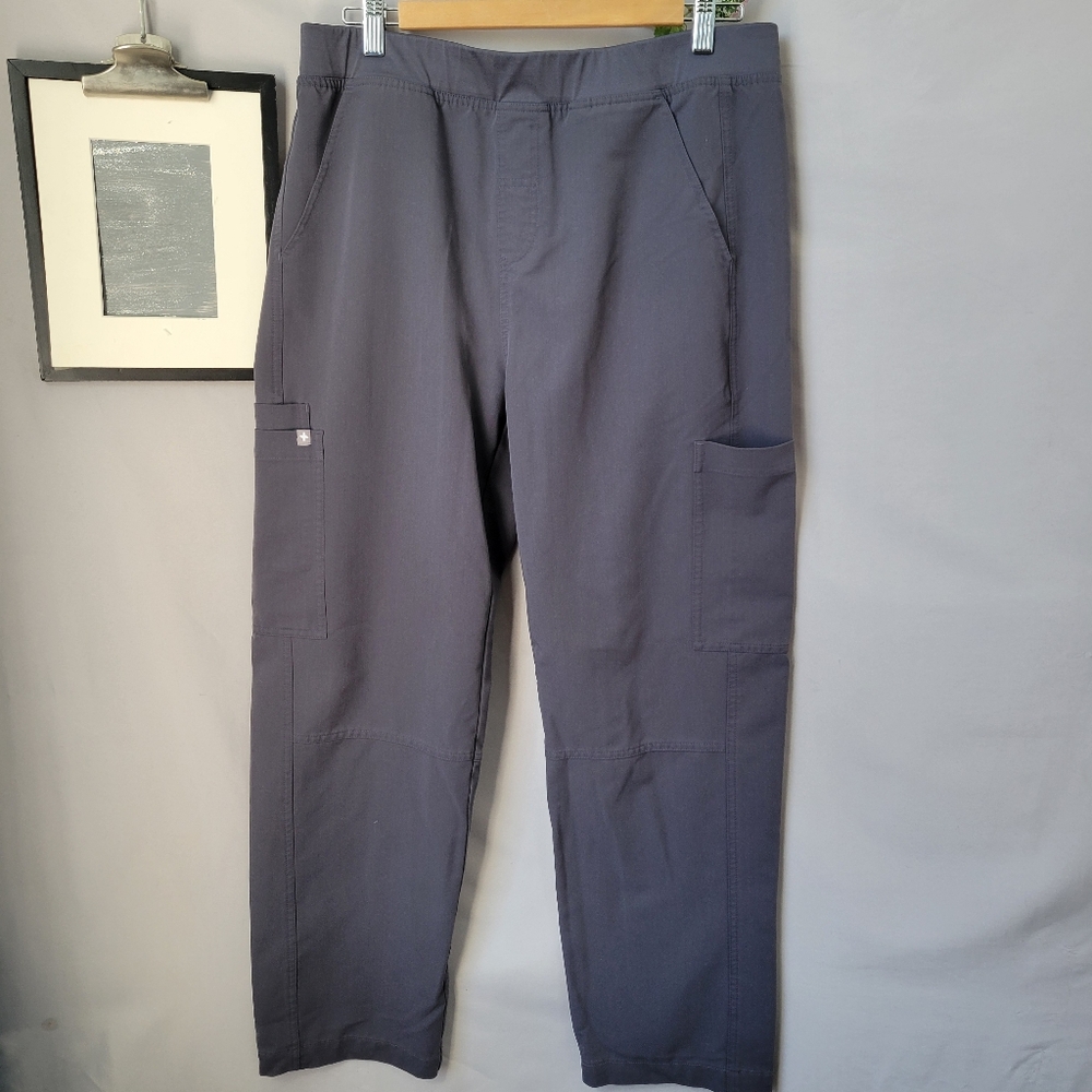 Figs‎ Men's Axim Cargo Technical Collection Scrub Pants Gray Blue L